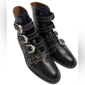 GIVENCHY Leather Studded Ankle Boots